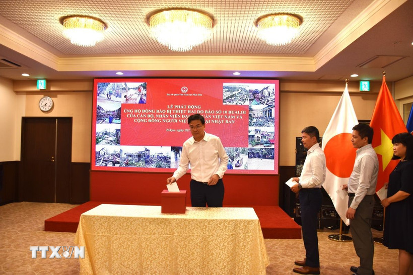Đại sứ quán Việt Nam tại Nhật Bản phát động ủng hộ thiệt hại do cơn bão số 10